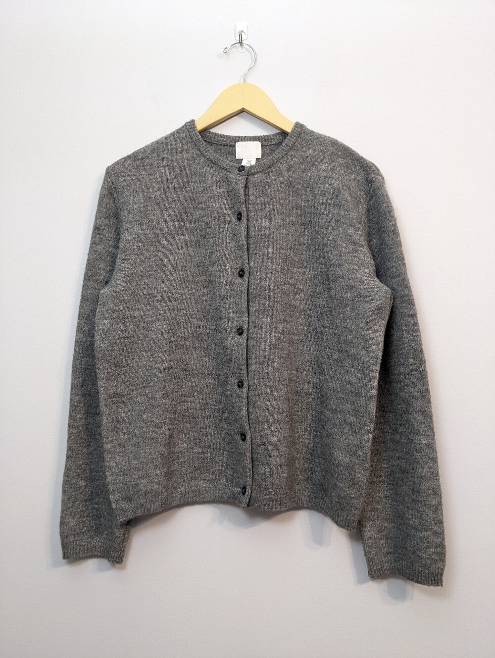 H&M Loose Fit Button Front Cardigan | XS | Grey Marle